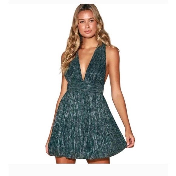 Lulus Dresses & Skirts - LULUS Ailey Teal Shimmer Dress